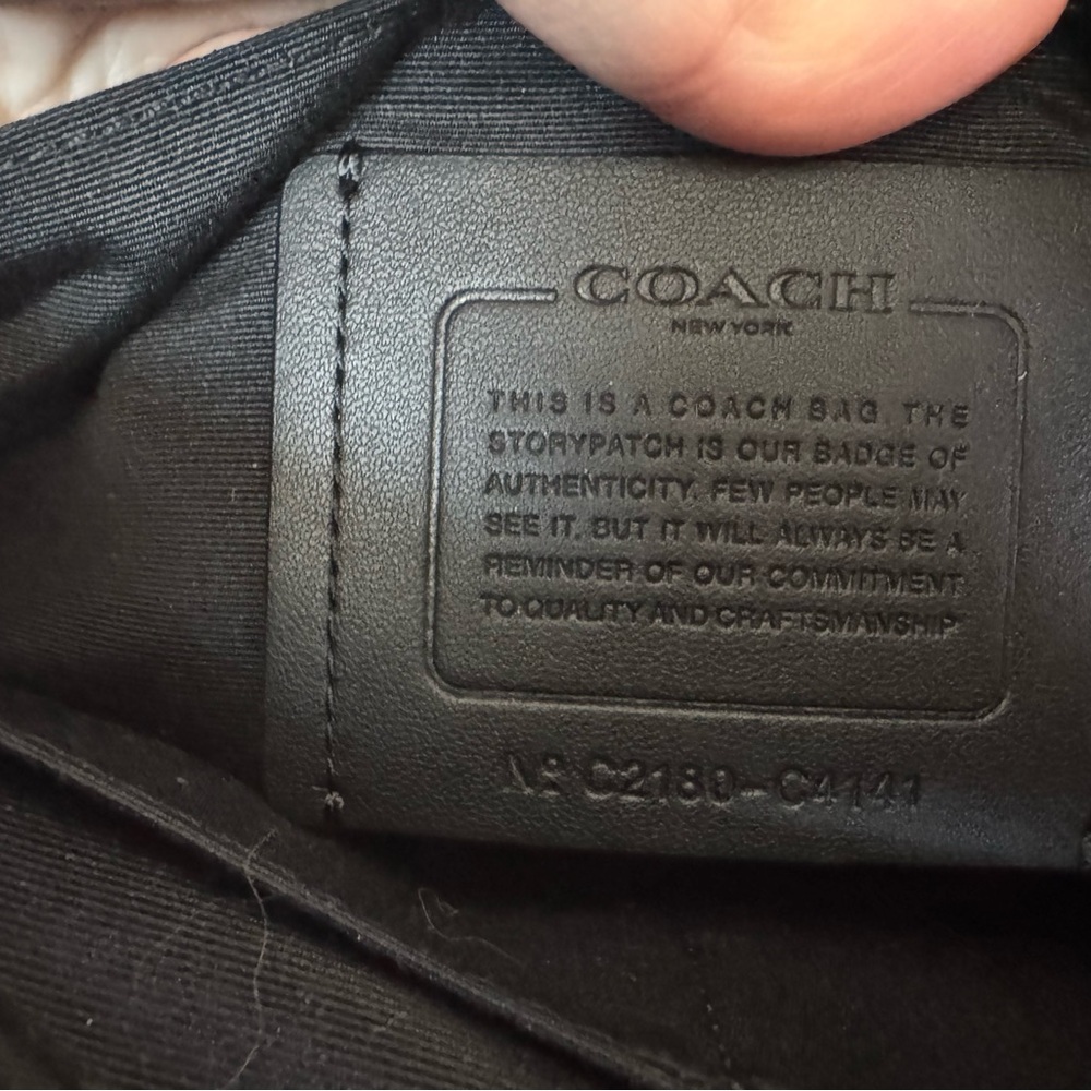 Coach Black and Red Backpack with Signature Style - Picture 6 of 13